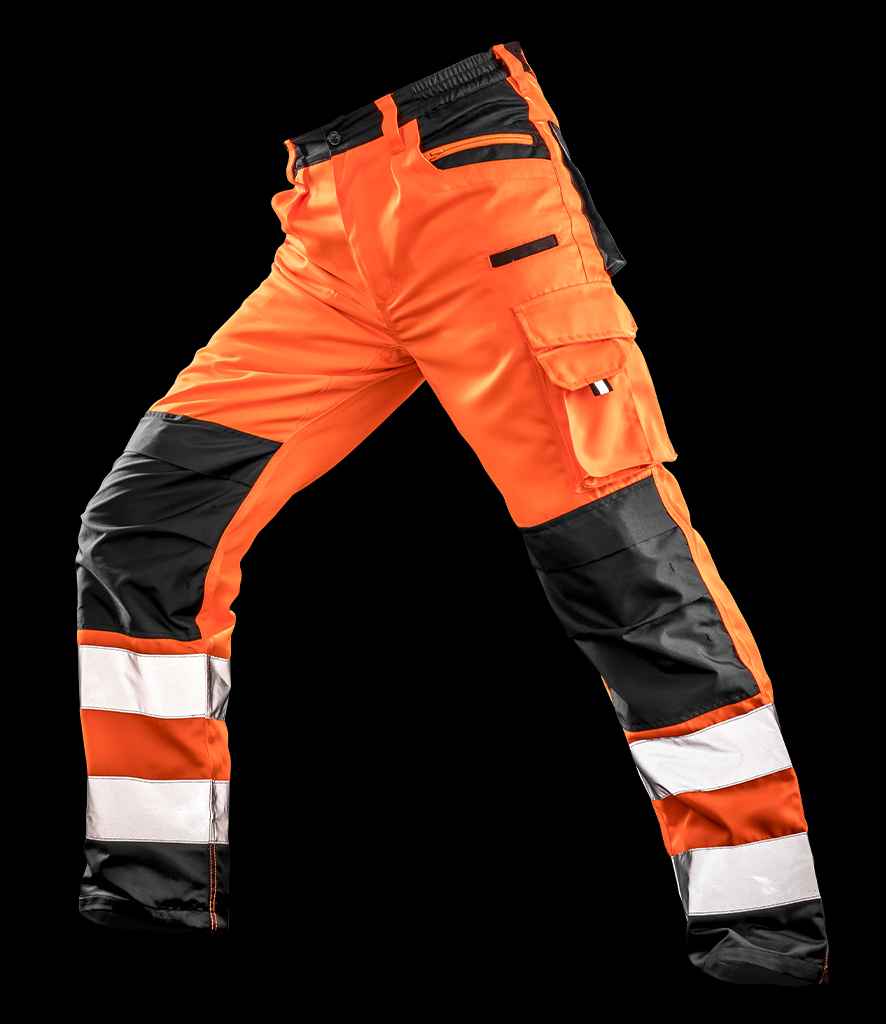 Result Safe-Guard Hi-Vis Cargo Trousers RS327 - RS327 Fluorescent Orange Model