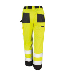 Result Safe-Guard Hi-Vis Cargo Trousers RS327 - RS327 Fluorescent Yellow Back