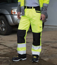 Result Safe-Guard Hi-Vis Cargo Trousers RS327 - RS327 Fluorescent Yellow Model
