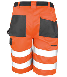 Result Safe-Guard Hi-Vis Cargo Shorts RS328 - RS328 Fluorescent Orange Back