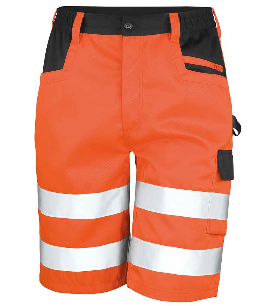Result Safe-Guard Hi-Vis Cargo Shorts RS328 - Fluorescent Orange