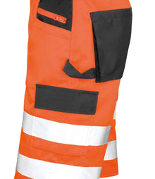 Result Safe-Guard Hi-Vis Cargo Shorts RS328 - RS328 Fluorescent Orange Side
