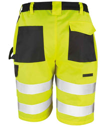 Result Safe-Guard Hi-Vis Cargo Shorts RS328 - RS328 Fluorescent Yellow Back