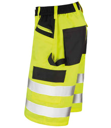 Result Safe-Guard Hi-Vis Cargo Shorts RS328 - RS328 Fluorescent Yellow Side