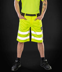 Result Safe-Guard Hi-Vis Cargo Shorts RS328 - RS328 Fluorescent Yellow Model
