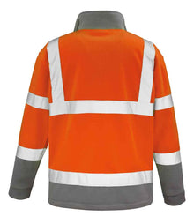Result Safe-Guard Hi-Vis Micro Fleece Jacket RS329 - RS329 Fluorescent Orange Back