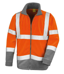 Result Safe-Guard Hi-Vis Micro Fleece Jacket RS329 - Fluorescent Orange