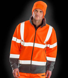 Result Safe-Guard Hi-Vis Micro Fleece Jacket RS329 - RS329 Fluorescent Orange Model