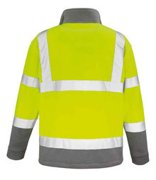 Result Safe-Guard Hi-Vis Micro Fleece Jacket RS329 - RS329 Fluorescent Yellow Back
