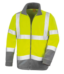 Result Safe-Guard Hi-Vis Micro Fleece Jacket RS329 - Fluorescent Yellow
