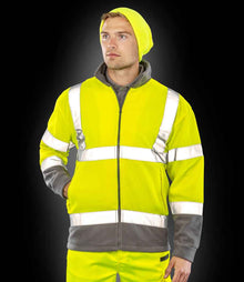Result Safe-Guard Hi-Vis Micro Fleece Jacket RS329 - RS329 Fluorescent Yellow Model