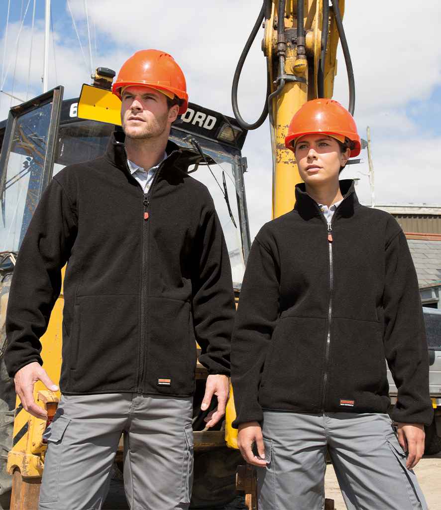 Result Work-Guard Heavy Duty Micro Fleece Jacket RS330 - RS330 Black Model