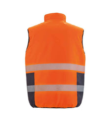 Result Safe-Guard Reversible Soft Padded Gilet RS332 - RS332 Fluorescent Orange/Navy Back