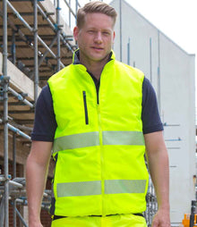 Result Safe-Guard Reversible Soft Padded Gilet RS332 - RS332 Fluorescent Yellow/Navy Model