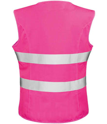 Result Core Ladies Hi-Vis Vest RS334F - RS334F Fluorescent Pink Back