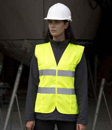 Result Core Ladies Hi-Vis Vest RS334F - RS334F Fluorescent Pink Model