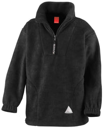 Result Kids/Youths Zip Neck Polartherm™ Fleece RS33B - Black
