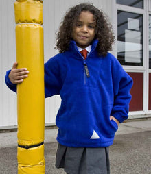 Result Kids/Youths Zip Neck Polartherm™ Fleece RS33B - RS33B Royal Blue Model
