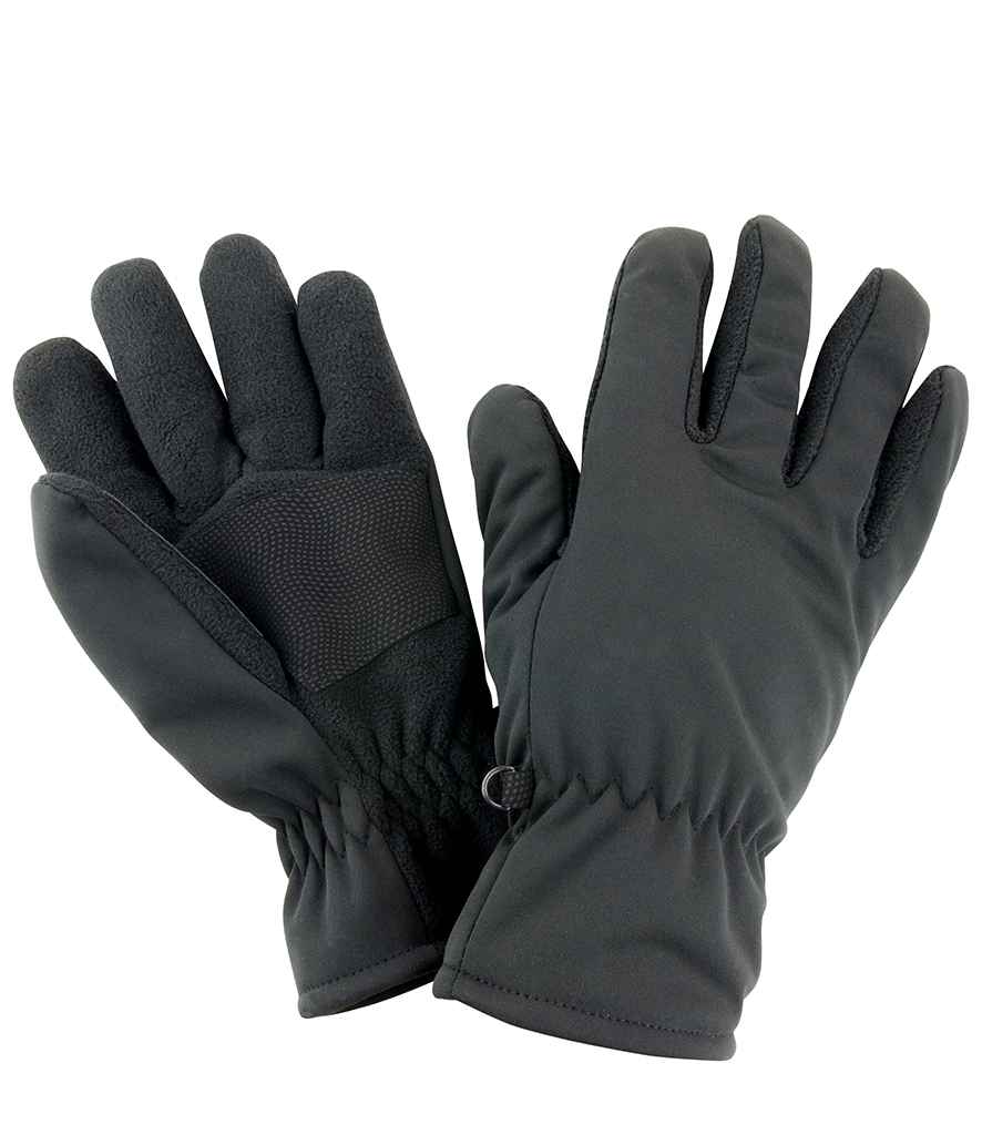 Result Soft Shell Thermal Gloves RS364 - Black