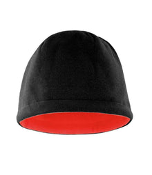 Result Reversible Fleece Skull Hat RS374 - Black/Red