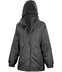 Result Ladies Journey 3-in-1 Jacket with Soft Shell Inner RS400F - Black/Black