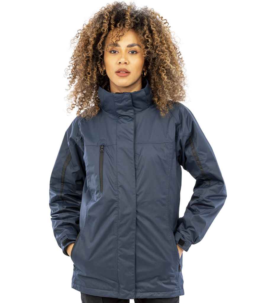 Result Ladies Journey 3-in-1 Jacket with Soft Shell Inner RS400F - RS400F Navy/Black Model