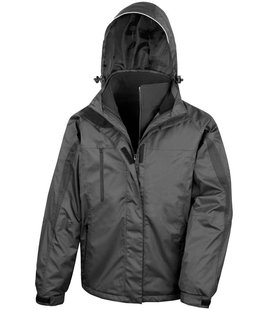 Result Journey 3-in-1 Jacket with Soft Shell Inner RS400M - Black/Black