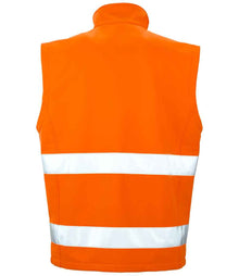Result Safe-Guard Printable Safety Soft Shell Gilet RS451 - RS451 Fluorescent Orange/Black Back