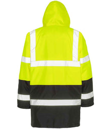 Result Core Motorway Two Tone Safety Jacket RS452 - RS452 Fluorescent Yellow/Black Back