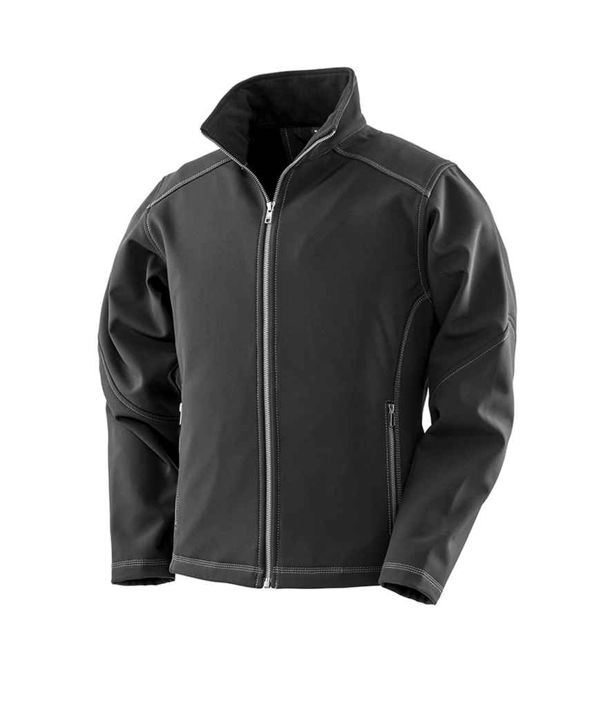 Result Work-Guard Ladies Treble Stitch Soft Shell Jacket RS455F - Black