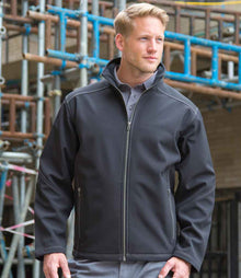 Result Work-Guard Treble Stitch Soft Shell Jacket RS455M - RS455M Black Model