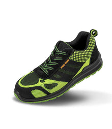Result Work-Guard Hicks SRA SB Safety Trainers RS458 - Neon Green/Black