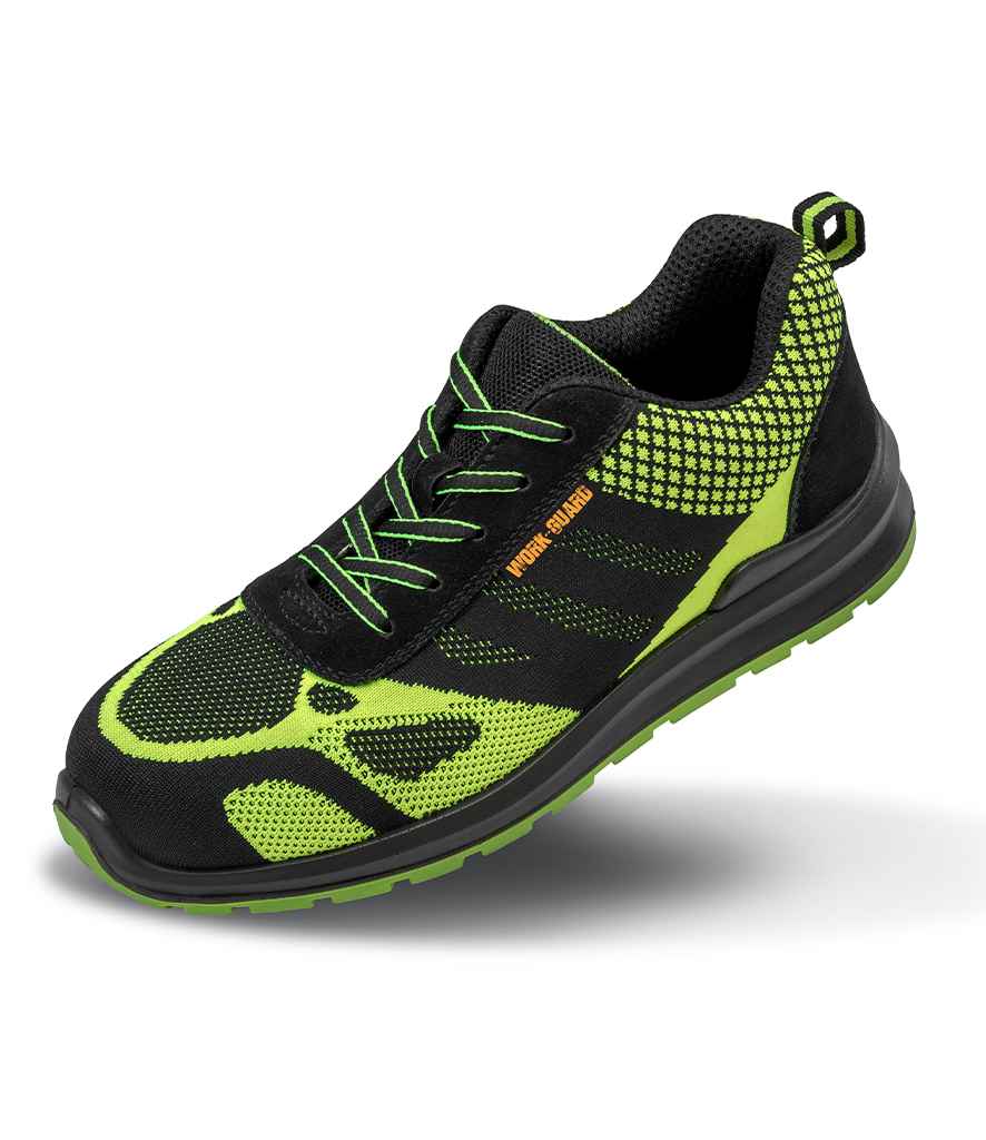 Result Work-Guard Hicks SRA SB Safety Trainers RS458 - RS458 Neon Green/Black Model