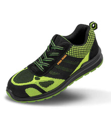 Result Work-Guard Hicks SRA SB Safety Trainers RS458 - RS458 Neon Green/Black Model