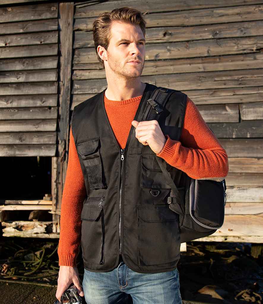 Result Work-Guard Safari Waistcoat RS45 - RS45 Black Model