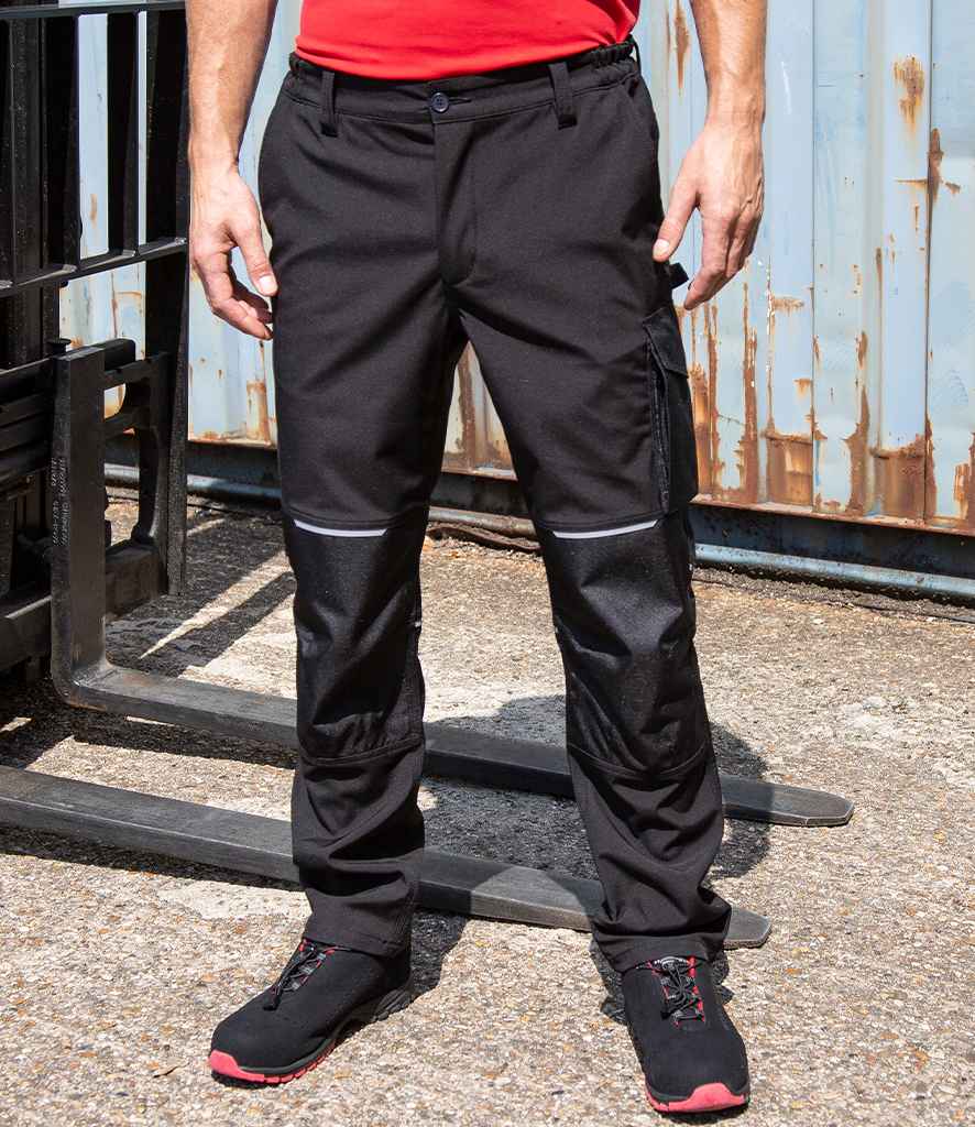 Result Work-Guard Slim Fit Soft Shell Trousers RS473 - RS473 Black Model
