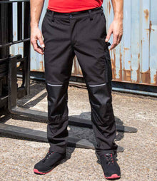 Result Work-Guard Slim Fit Soft Shell Trousers RS473 - RS473 Black Model