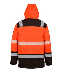 Result Safe-Guard Extreme Tech Printable Safety Soft Shell Jacket RS475 - RS475 Fluorescent Orange/Black Back
