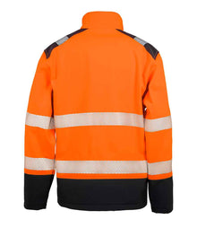 Result Safe-Guard Printable Ripstop Safety Soft Shell Jacket RS476 - RS476 Fluorescent Orange/Black Back