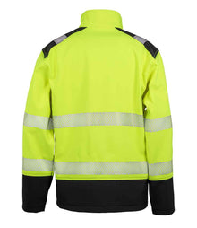 Result Safe-Guard Printable Ripstop Safety Soft Shell Jacket RS476 - RS476 Fluorescent Yellow/Black Back