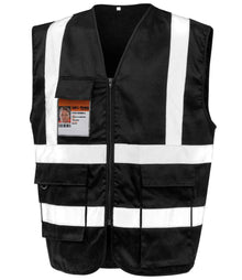 Result Safe-Guard Heavy Duty Poly/Cotton Security Vest RS477 - Black