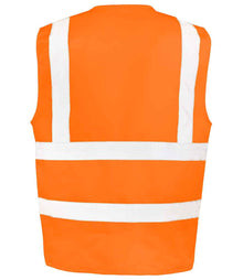 Result Safe-Guard Heavy Duty Poly/Cotton Security Vest RS477 - RS477 Fluorescent Orange Back