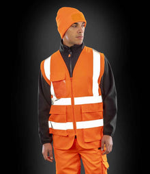 Result Safe-Guard Heavy Duty Poly/Cotton Security Vest RS477 - RS477 Fluorescent Orange Model