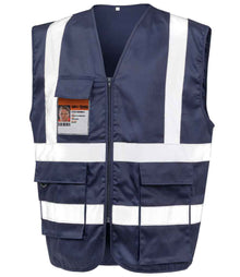 Result Safe-Guard Heavy Duty Poly/Cotton Security Vest RS477 - Navy