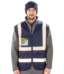 Result Safe-Guard Heavy Duty Poly/Cotton Security Vest RS477 - RS477 Navy Model