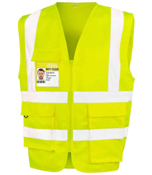 Result Safe-Guard Heavy Duty Poly/Cotton Security Vest RS477 - Yellow