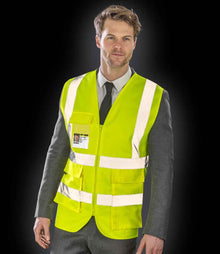 Result Safe-Guard Heavy Duty Poly/Cotton Security Vest RS477 - RS477 Yellow Model