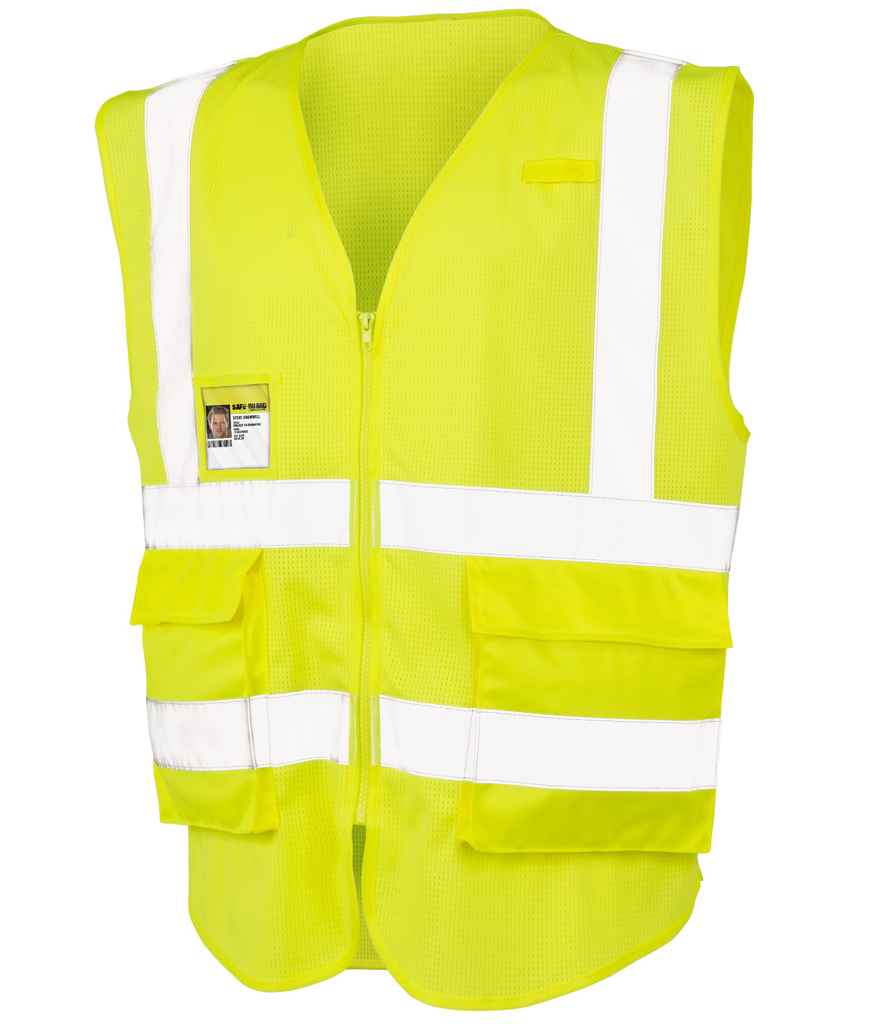 Result Safe-Guard Executive Cool Mesh Safety Vest RS479 - Fluorescent Yellow