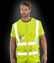 Result Safe-Guard Executive Cool Mesh Safety Vest RS479 - RS479 Fluorescent Yellow Model