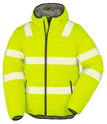 Result Recycled Ripstop Padded Safety Jacket RS500 - Fluorescent Yellow